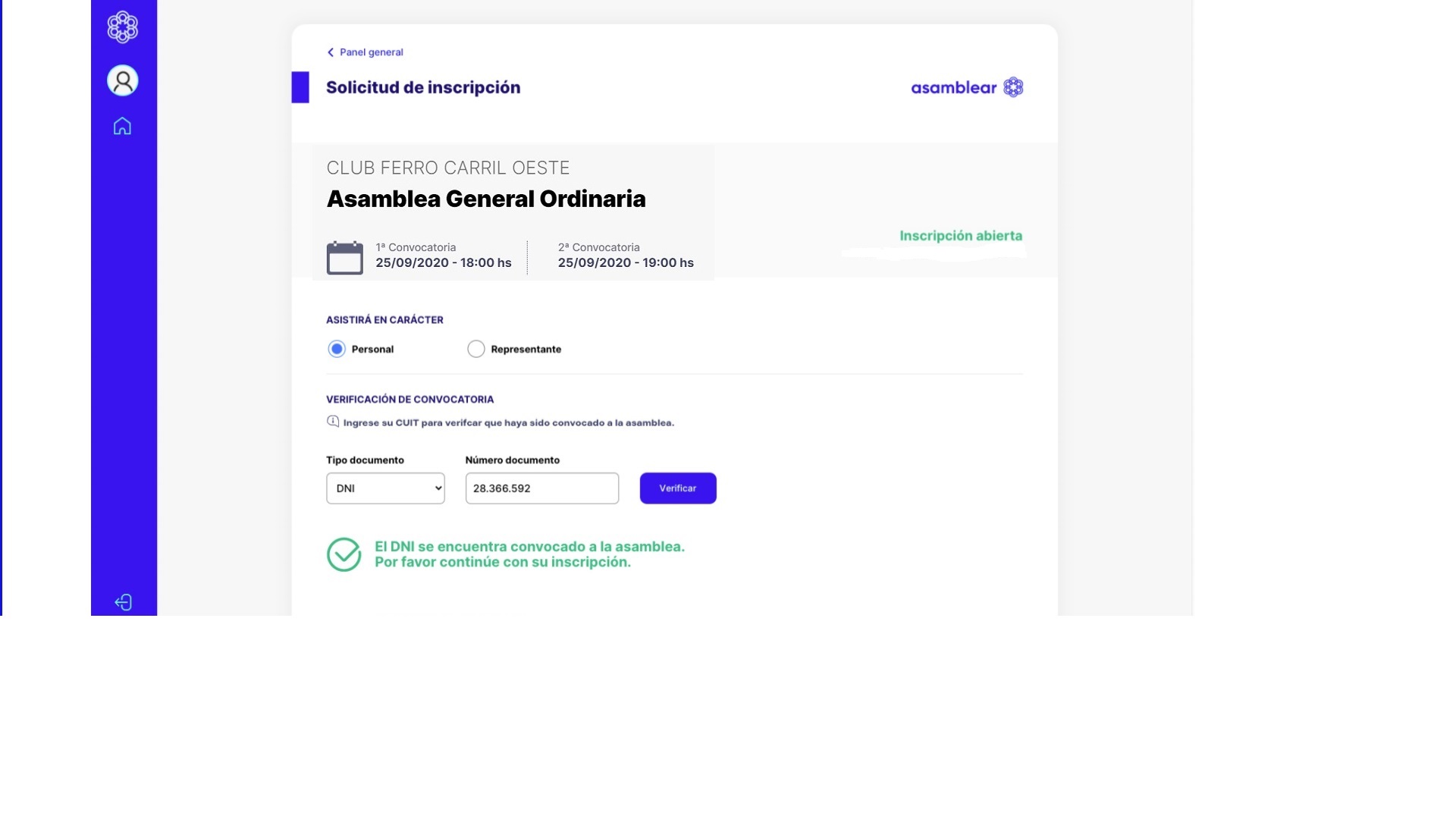 Pasos para inscribirse en la Asamblea Virtual en Ferro - Paso 10 Pasos para inscribirse en la Asamblea Virtual en Ferro - Paso 10